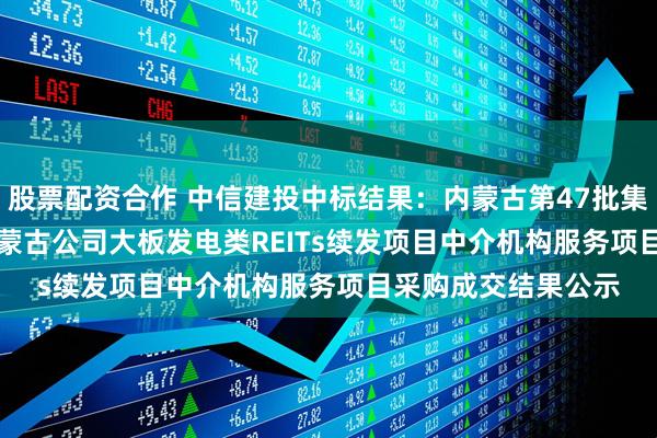 股票配资合作 中信建投中标结果：内蒙古第47批集中招标-D47-11内蒙古公司大板发电类REITs续发项目中介机构服务项目采购成交结果公示